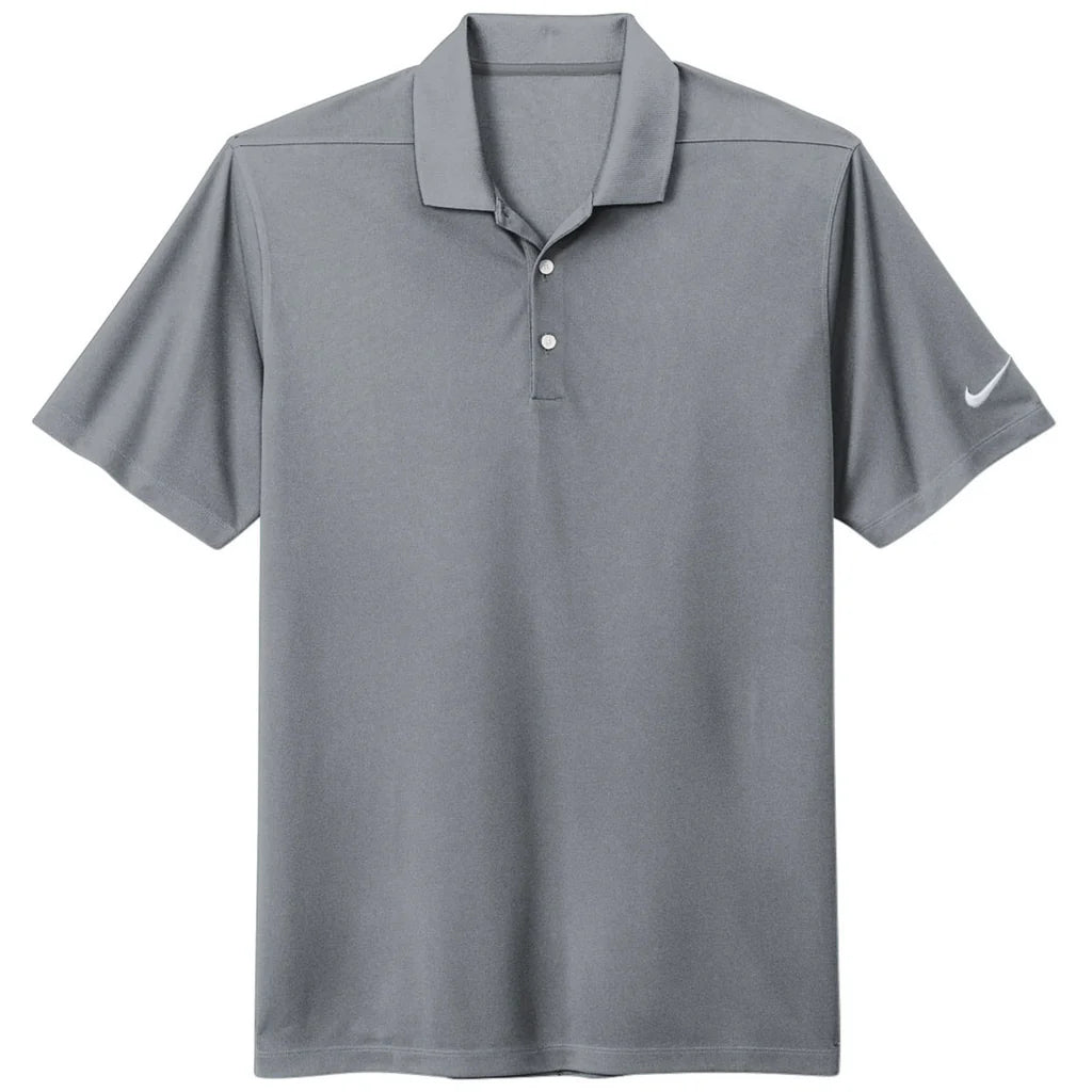 Nike Men's Cool Grey Dri-FIT Micro Pique 2.0 Polo Size S