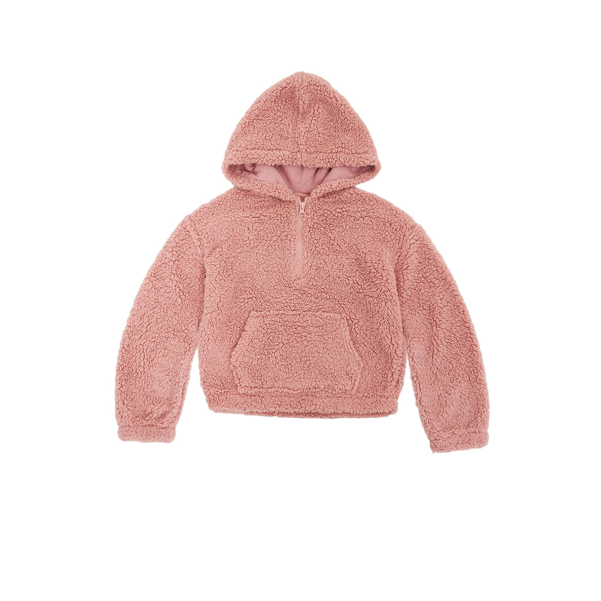Light Pink Planet Gold Girls Green High Pile Fleece Hoodie Size: M (7/8)