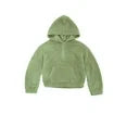 Planet Gold Girls Green High Pile Fleece Hoodie Size: M (7/8)