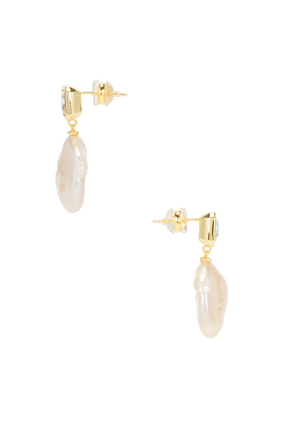 SHASHI Emerald Baguette Cleo Earrings