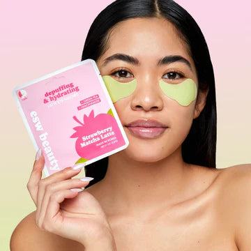 ESW BEAUTY Strawberry Matcha Latte Depuffing & Hydrating Eye Patches - 1pair