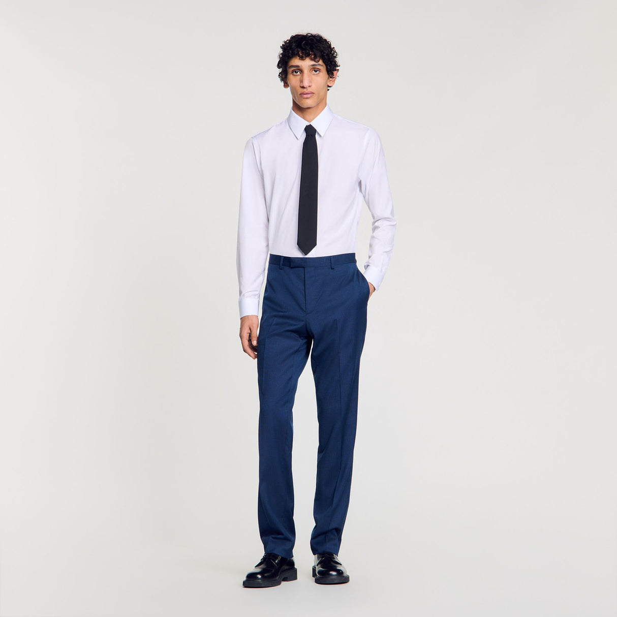 SANDRO Wool suit trousers royal blue (M)