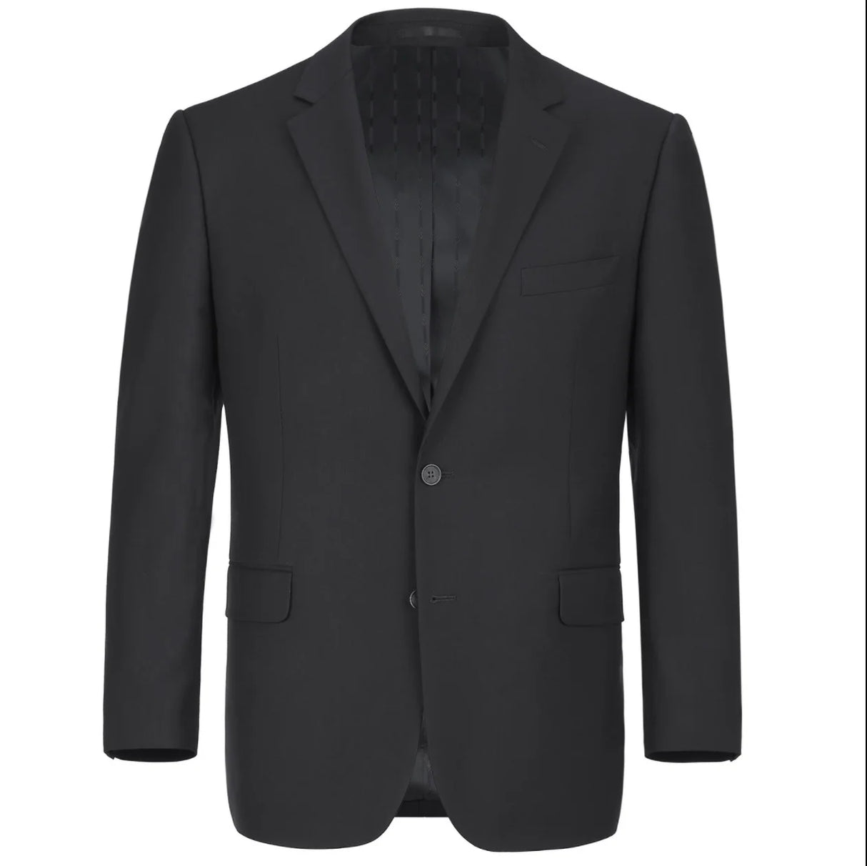 Men's Renoir Two Piece Black Classic Fit Suit - Size R58/52