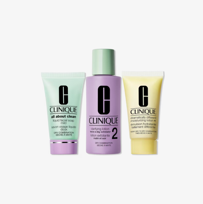 Clinique Cleanser Refresher Course Set for Dry Skin - 3 Piece Set