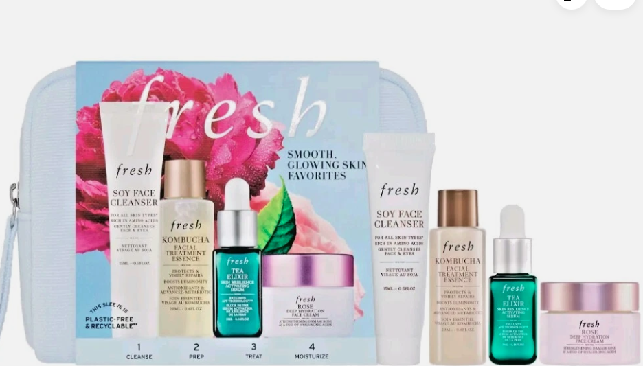 Fresh Smooth Glowing Skin Favorite Travel Set - 4 Piece