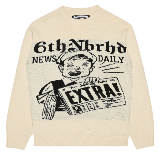 6Th Nbrhd Men's Sweater - Beige Size S