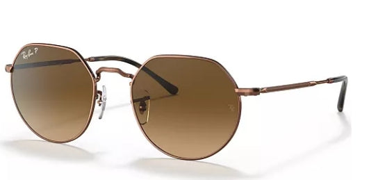 Ray-Ban Unisex Polarized Geometric Metal Sunglasses, RB3565 JACK