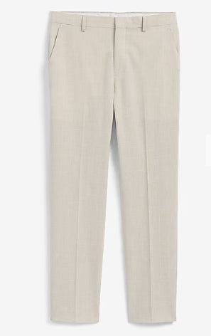 Express Extra Slim Plaid Khaki Linen-Blend Suit Pant 31W/32L