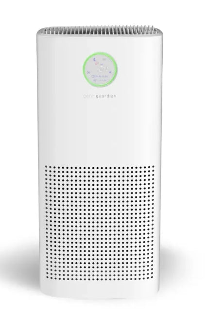 GermGuardian - 23.5-inch Air Purifier with 360-Degree True HEPAAir Quality Monitor for 1905 Sq. Ft. Rooms - White