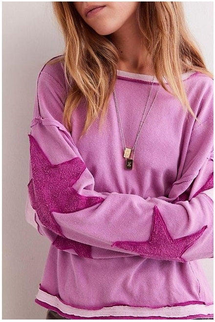 Free People- We the People- Long Sleeve Women's Top Size Extra Small, Pink