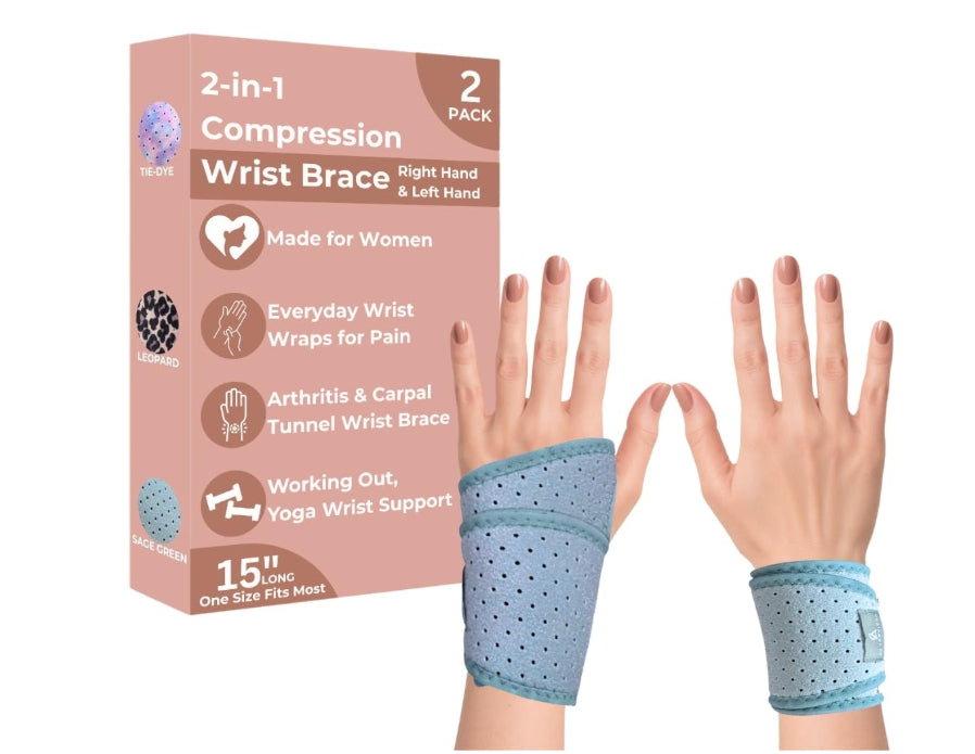 Active recovery 2 pack Wrist Brace Left Hand, Right Hand for Women, damaged box