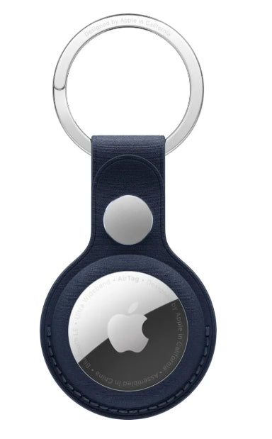 Apple - AirTag FineWoven Key Ring - Deep Blue (air tag sold separately)