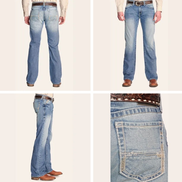 Ariat Men's M7 Stirling Shasta Light Wash Slim Fit Straight Leg Jeans