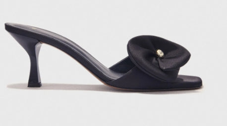 Maje Textile mules with satin flower 8.5