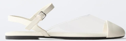 Zara VINYL SLINGBACK SHOES Size 5.5