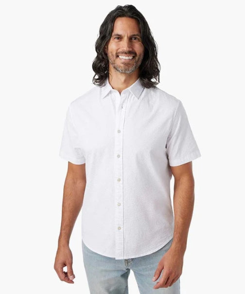 Fair Harbor the White Seersucker Shirt