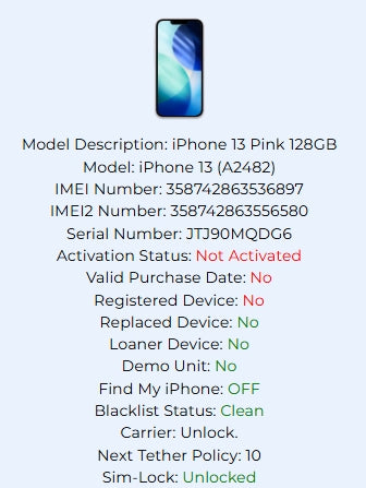 Apple iPhone 13, 128GB, Pink - Unlocked (Renewed)