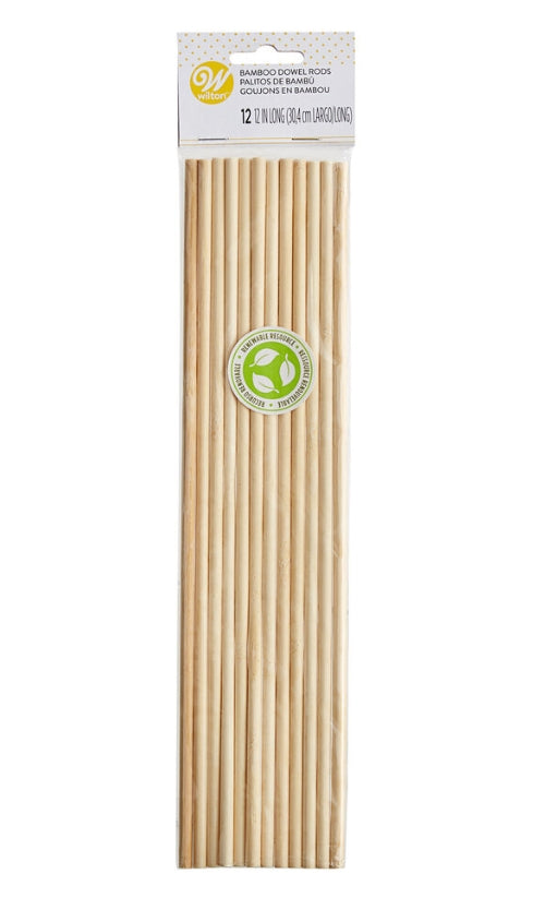 Wilton 12" Bamboo Cake Dowel Rods 191005645 - 12/Pack