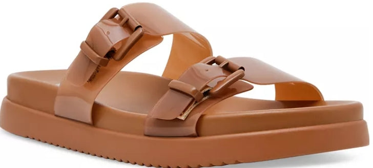 DV Dolce Vita Women's Ubar Double Buckle Footbed Flat Sandals Size 9