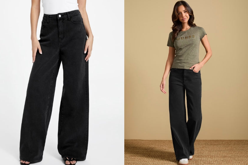 Lisbeth Wide-Leg Jeans Black - Many Sizes Available!