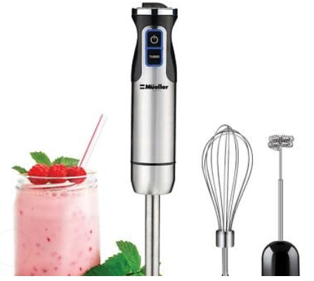 Mueller 500 Watt 9-speed Immersion Multi-purpose Stick Hand Blender Heavy Duty