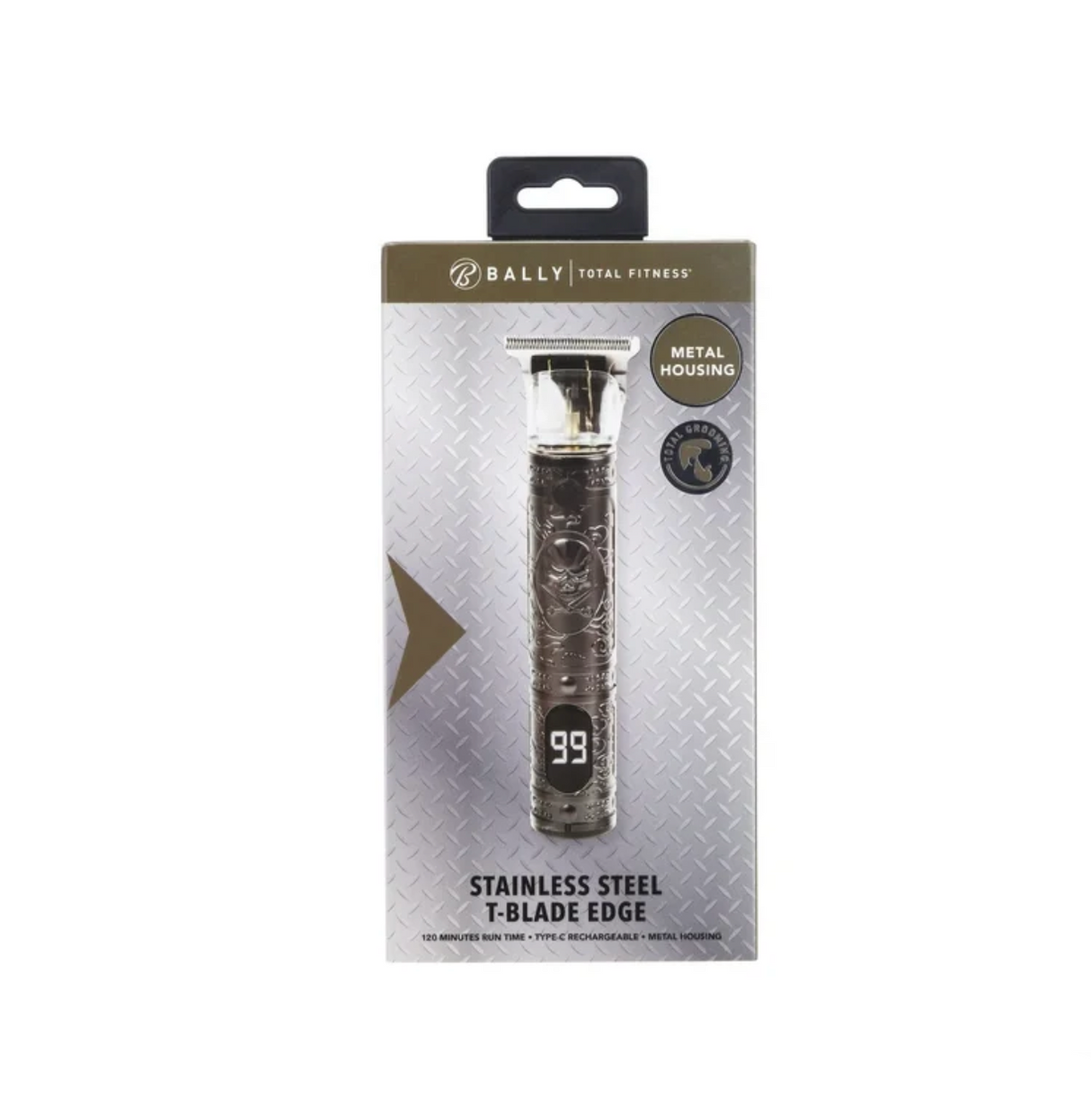 Bally's Stainless Steel T-Blade Cordless Rechargeable Men's Electric Hair Trimmer