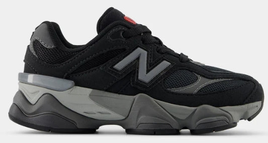 Preschool Lifestyle Shoes 9060 in Black/Grey by New Balance Size Kids 13