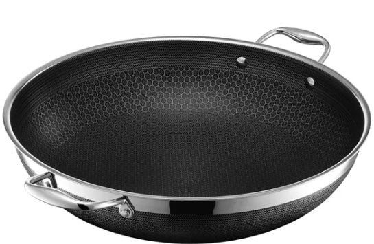 HexClad 14" Wok with Glass Lid (Slightly Used)