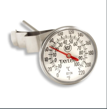 Taylor 8215N Bi-Therm Super Grade Thermometer, Stainless Steel - 8" 6pk