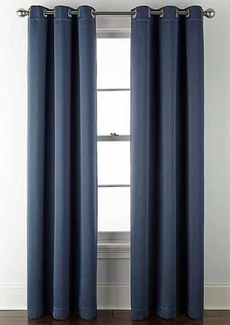 Broadhaven Geneva Solid Grommet Top Blackout Curtain (1 panel) 84"