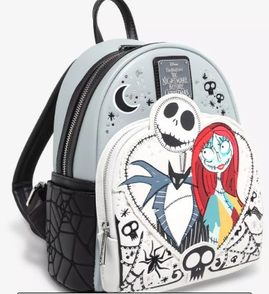 Loungefly Disney The Nightmare Before Christmas Jack & Sally Heart Mini Backpack — BoxLunch Exclusive