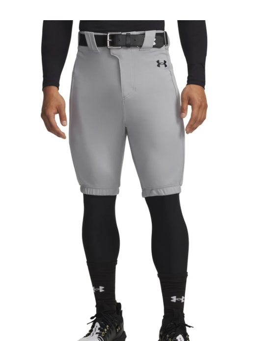 Under Armour Men's Utility Elite Half Baseball Pants - Large - Gray & Black