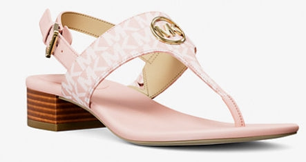 Hannah Signature Logo T-Strap Sandal Size 8