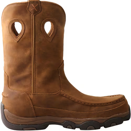 Twisted X Men's 11" Comp Toe Pull-On Boots Oiled Saddle Size: 9.5