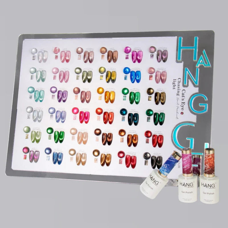Hang Gel 36 Colors Fashion Cat Eye + Display - Magnetic Nail Polish