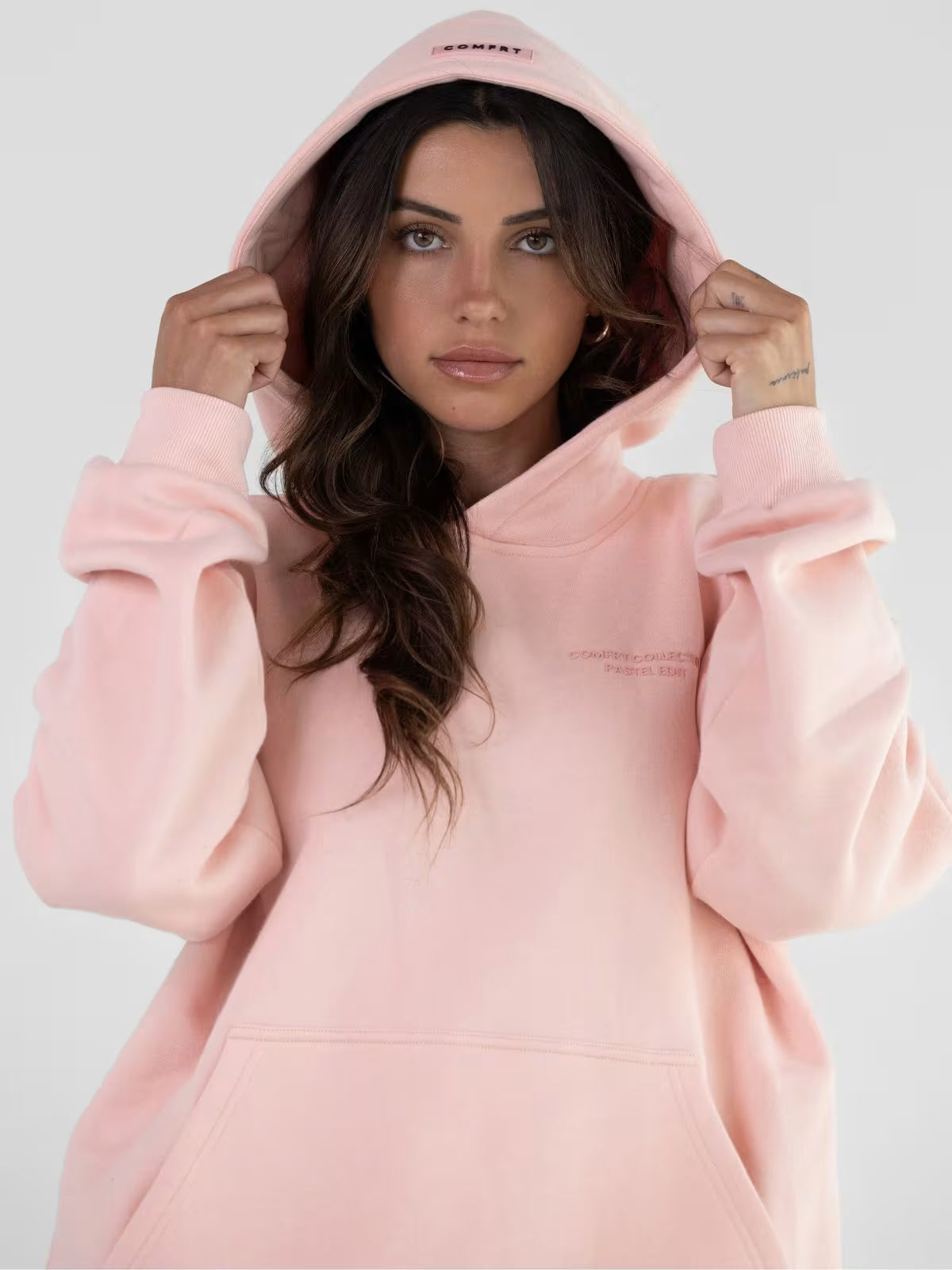 Comfrt Pastel Hoodie - Peach - Small