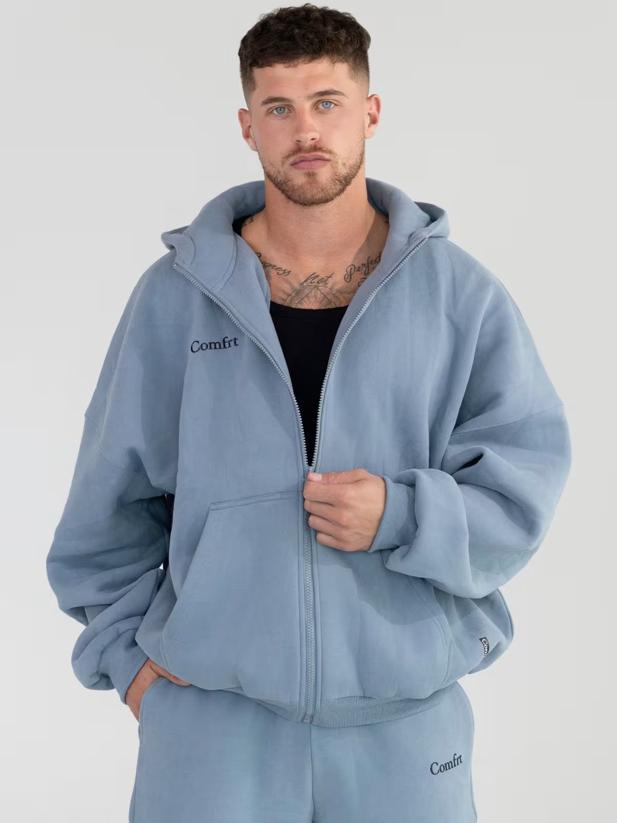 Comfrt Cloud Zip Hoodie - Blue Willow - Medium