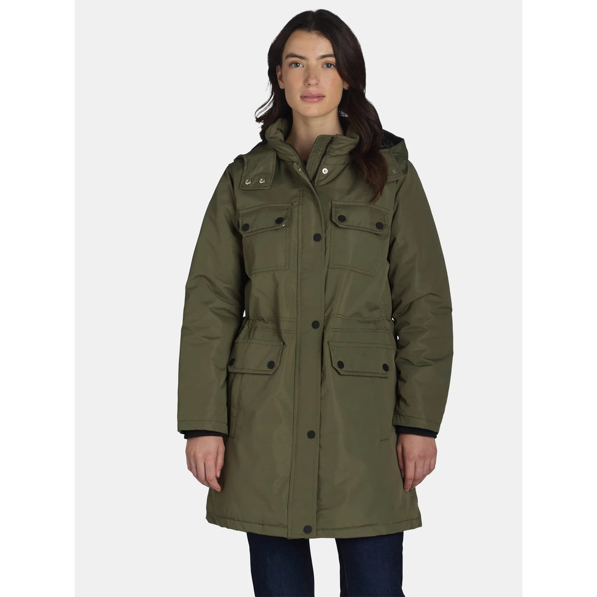 Fall Green Urban Republic Women’s Ballistic Jacket with Hood  Size: Large