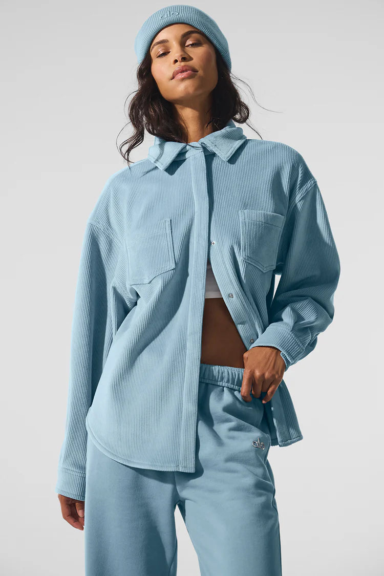 ALO Ribbed Velour Mountain Side Shacket S