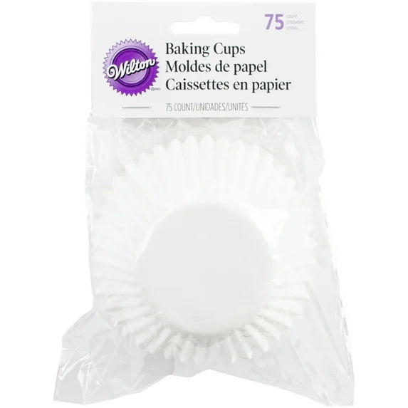 Wilton Jumbo Baking Cups 75/Pkg-White