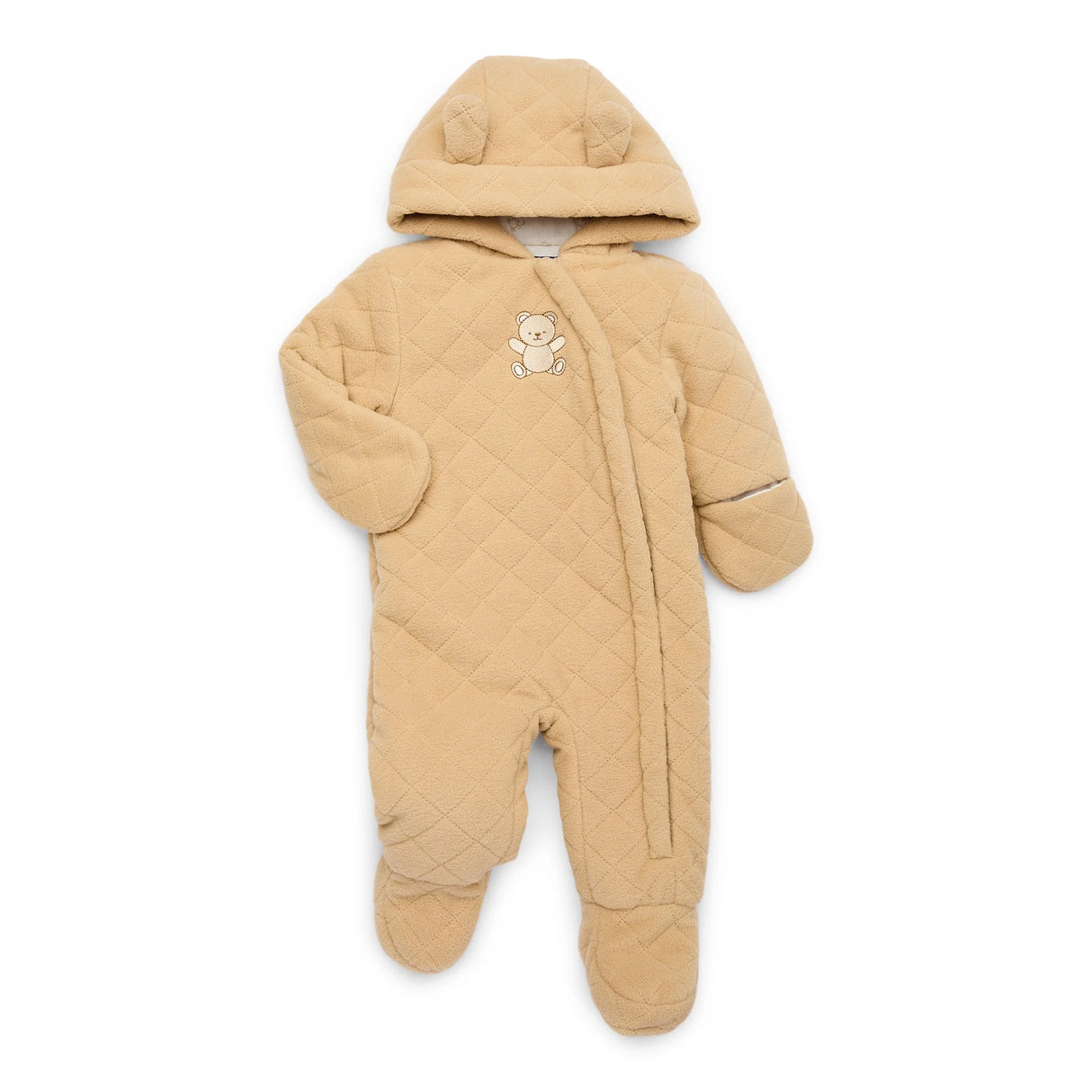 Wippette Baby Fleece Snow Pram with Bear Embroidery Size: 3/6 Months