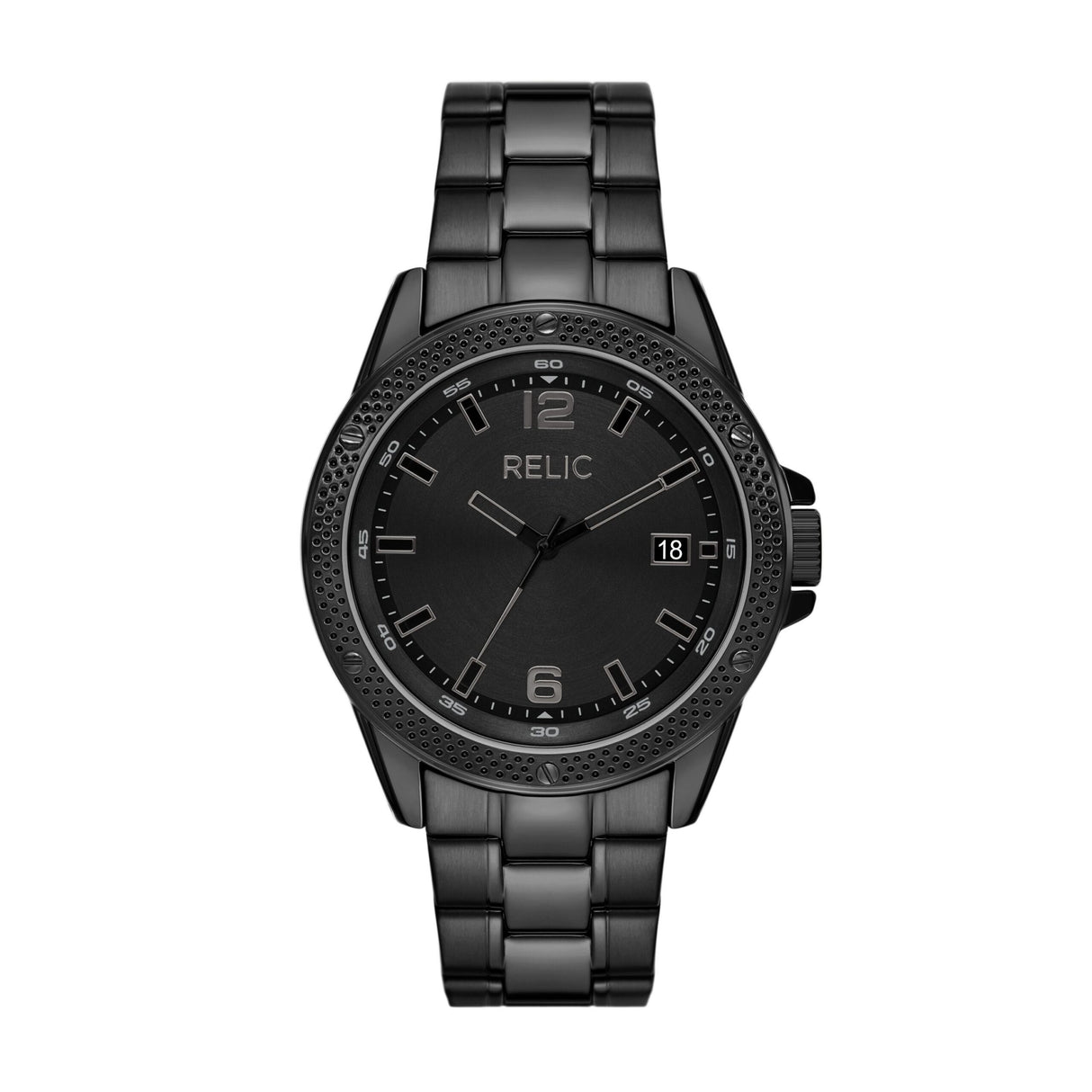 Relic Black Stainless Steels Mens Watch