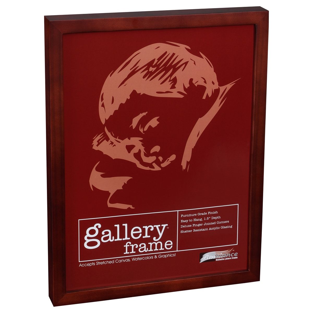Ambiance Gallery Wood Frame - 11" x 14" Walnut, 1-1/2" Profile (Single)