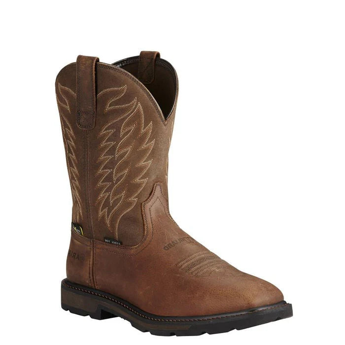 Ariat Men's 10" Groundbreaker Wide Square Met Guard Steel Toe Work Boot 10.5M