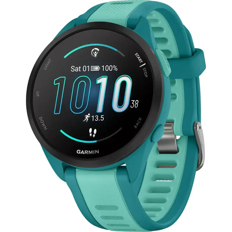 Garmin - Forerunner 165 Music GPS Smartwatch 43 mm Fiber-Reinforced Polymer - Turquoise/Aqua - (2024)
