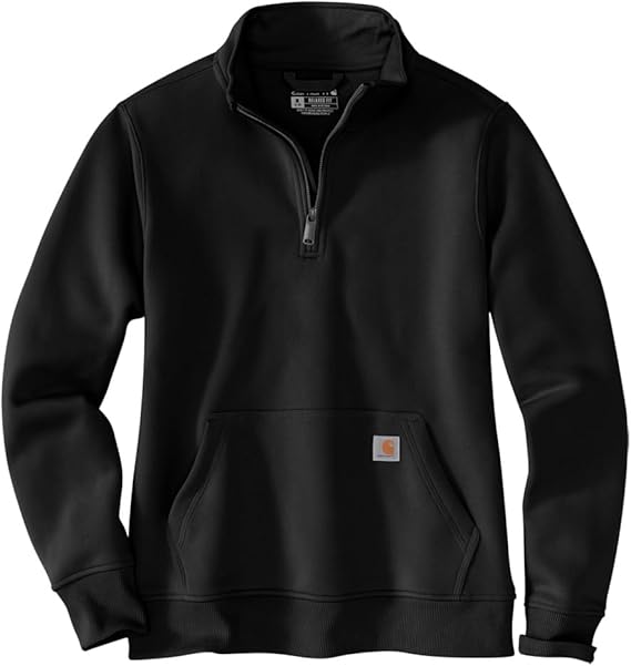 Carhartt Women's Medium BLK Relaxed Fit Midweight Quarter Zip Mock Neck Sweatshirt
