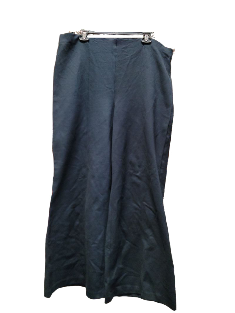 BANANA REPUBLIC Ponte Creased Wide Legged Slip-on Pants in Black, Size XXL