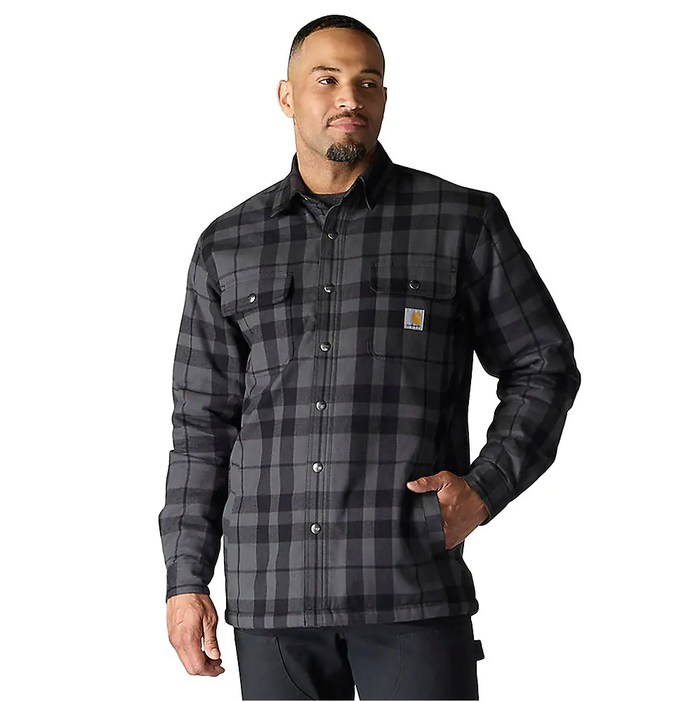 Carhartt Relaxed Fit Flannel Sherpa-Lined Shirt Jac Size: REG M