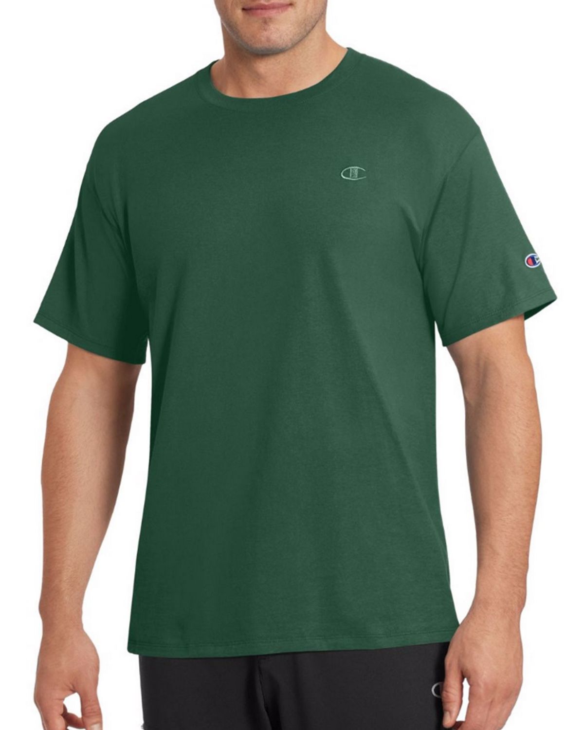CHAMPION Classic Tee in Dark Green, Size M