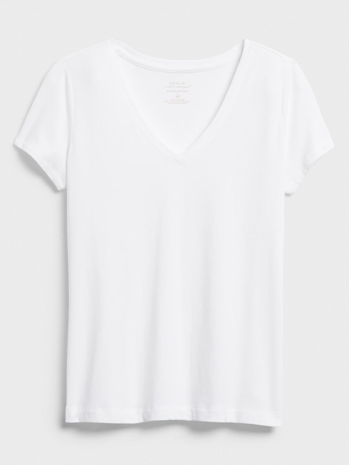 Banana Republic Women's Timeless V-Neck T-Shirt - White - XXL